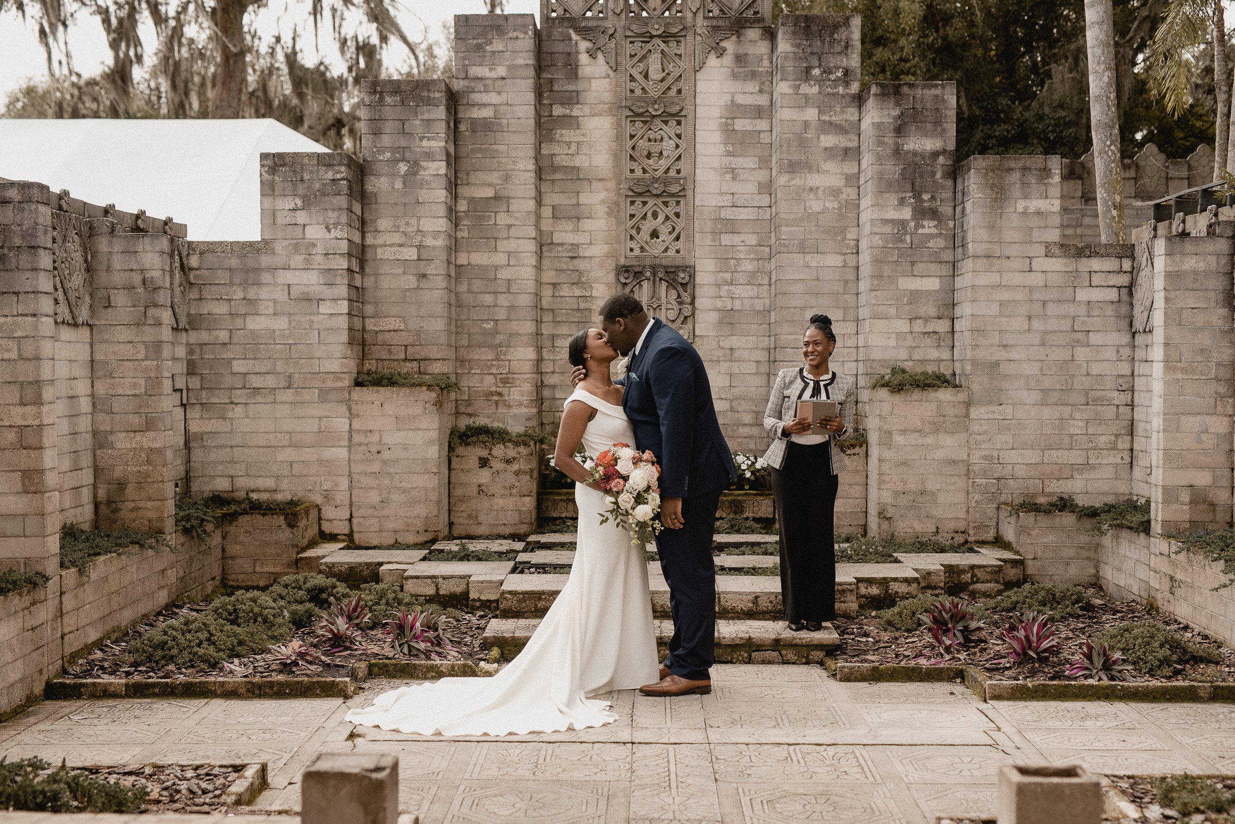 Florida Georgia Couples, Engagement, Destination Elopement and Intimate Wedding Photographer Orlando Local Mayan Courtyard Maitland art and history museum