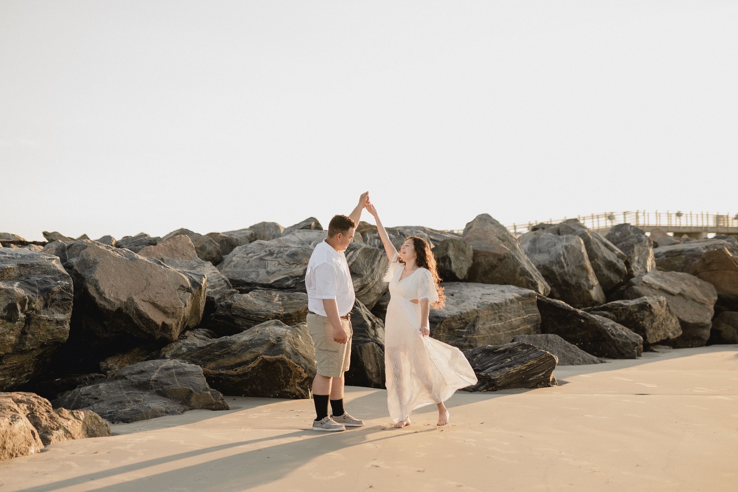 Jetty Park Beach Port Cape Canaveral Elopement Wedding Couples Photographer